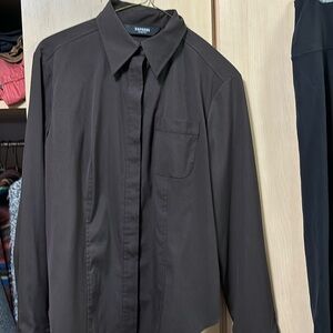 Express stretch button down blouse